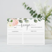 Carte de recette de douche de couleur or rose (Debout devant)