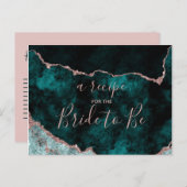 Carte de recette de douche de mariage à feuille de (Devant / Derrière)