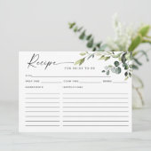 Carte de recette de douche de mariage bohème d'euc (Debout devant)