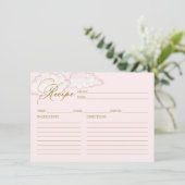 Carte de recette de douche de mariage moderne sur  (Debout devant)
