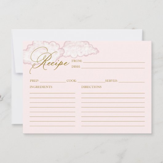 Carte de recette de douche de mariage moderne sur  (Devant)