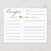 Carte de recette de douche de mariage pour équiper (Devant)