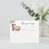 Carte de recette de douche de mariée Coffee Love i (Debout devant)