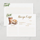 Carte de recette de douche de mariée Coffee Love i (Devant / Derrière)