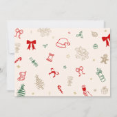 Carte de recette de douche de mariée de Noël (Dos)