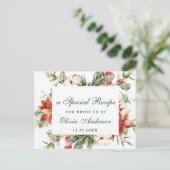 Carte de recette de douche de mariée élégante poin (Debout devant)