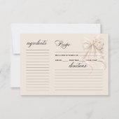 Carte de recette de douche de mariée florale à rub (Devant)