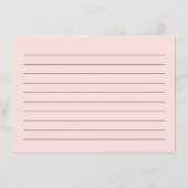 Carte de recette de douche de mariée florale botan (Dos)