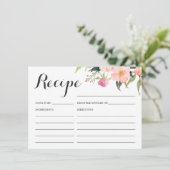 Carte de recette de douche de mariée florale botan (Debout devant)