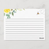 Carte de recette de douche de mariée florale Meant (Dos)