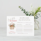 Carte de recette de douche de mariée Fresh Off The (Debout devant)