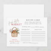 Carte de recette de douche de mariée Fresh Off The (Devant / Derrière)