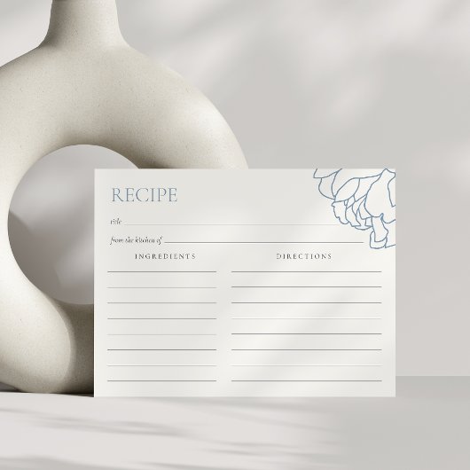 Carte de recette de douche de mariée Jardin de piv