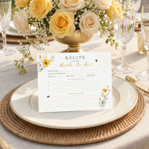 Carte de recette de douche de mariée Meant to Bee
