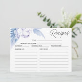 Carte de recette de douche de mariée Pampas Palm F (Debout devant)