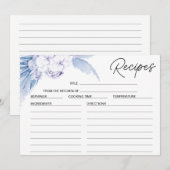 Carte de recette de douche de mariée Pampas Palm F (Devant / Derrière)