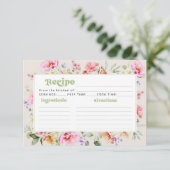 Carte de recette de douche fleur sauvage (Debout devant)