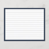 Carte de recette de douche florale bleu et bleu ma (Dos)