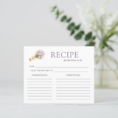 Carte de recette de douche nuptiale à l'aquarelle (Debout devant)