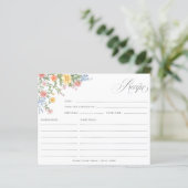 Carte de recette de douche nuptiale au pastel doux (Debout devant)