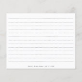 Carte de recette de douche nuptiale au pastel doux (Dos)