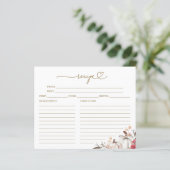 Carte de recette de douche nuptiale de citrouille (Debout devant)