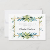 Carte de recette de douche nuptiale de couleur ver (Devant)