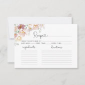 Carte de recette de douche nuptiale de fleurs sauv (Devant)