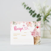 Carte de recette de douche nuptiale de glace de fl (Debout devant)