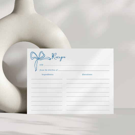 Carte de recette de douche nuptiale Dolce Vita