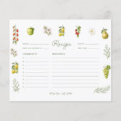 Carte de recette de douche nuptiale Fresh Off The (Devant)