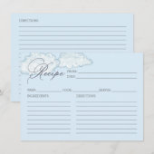 Carte de recette de douche nuptiale moderne sur le (Devant / Derrière)