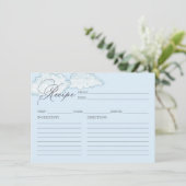Carte de recette de douche nuptiale moderne sur le (Debout devant)