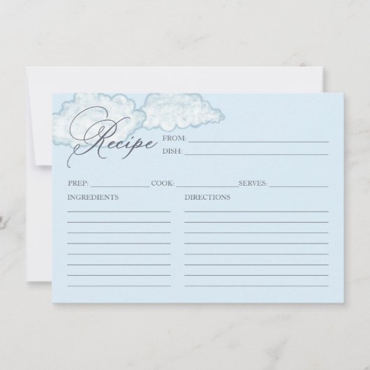 Carte de recette de douche nuptiale moderne sur le (Devant)