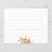 Carte de recette de douche nuptiale Ranunculus (Dos)