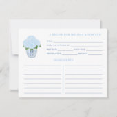 Carte de recette de douche nuptiale Something Blue (Devant)