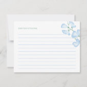 Carte de recette de douche nuptiale Something Blue (Dos)