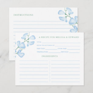 Carte de recette de douche nuptiale Something Blue