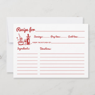 Carte de recette de douche nuptiale That's Amore