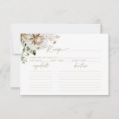 Carte de recette de douche tropicale bohème (Devant)