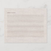 Carte de recette de fête de douche de mariage de t (Dos)