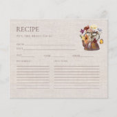 Carte de recette de fête de douche de mariage de t (Devant)