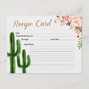 Carte de recette de Fête de la mariée d'amour