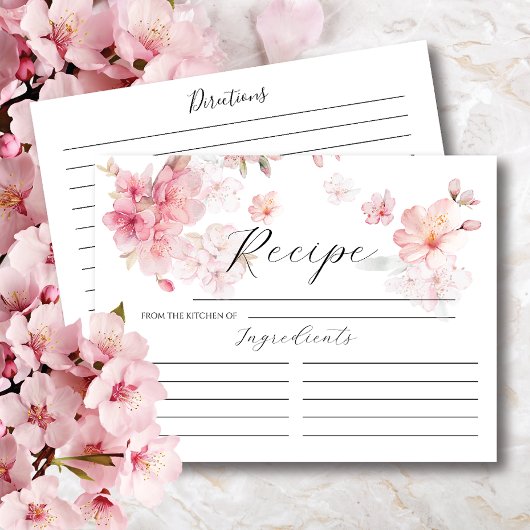 Carte de recette de Fête de Mariage Florale Cerisi