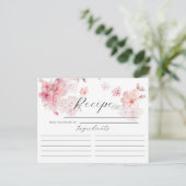 Carte de recette de Fête de Mariage Florale Cerisi (Debout devant)