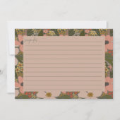 Carte de recette de Fête de Mariage Florale Élégan (Devant)