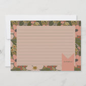 Carte de recette de Fête de Mariage Florale Élégan (Dos)