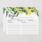 Carte de recette de Fête des mariées au citron flo (Devant / Derrière)