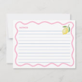 Carte de recette de Fête des mariées au citron ros (Dos)