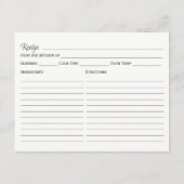 Carte de recette de Fête des mariées blanche (Dos)